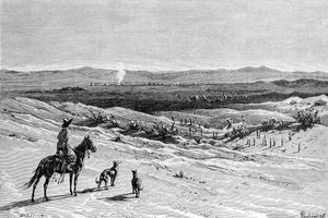 A Kizil-Kum-sivatag, Dussibal Wells, Ázsia, 1895 alkotó: Unbekannt