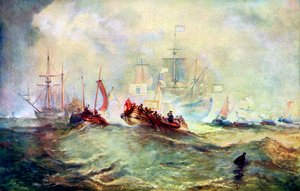 Orániai Vilmos partraszállása Torbayban, 1688, 1920 körül alkotó: Unbekannt