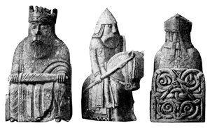 The Lewis Chessmen, norvég, c1150-c1200, c1920 alkotó: Unbekannt