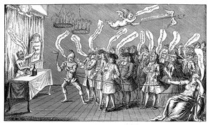 A varázsló vagy a palackvágó. Angol hiszékenység: vagy, Yere all Bottled, 1749 alkotó: Unbekannt