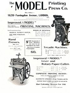 The Model Printing Press Co., 1910 alkotó: Unbekannt
