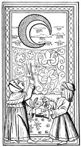 A Hold, tarotkártya, 14. század, 1870 alkotó: Unbekannt