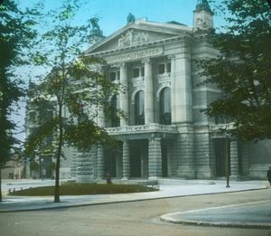 Nemzeti Színház, Christiania, Oslo, Norvégia, 19. század vége – 20. század eleje. alkotó: Unbekannt
