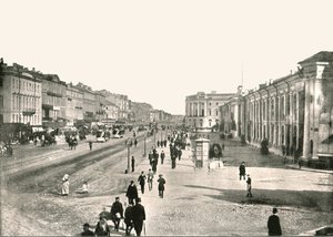 Nyevszkij sugárút, Szentpétervár, Oroszország, 1895. alkotó: Unbekannt