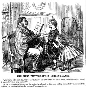 The New Photographer Looking Glass, rajzfilm a Punchból, mindennapi bizonyíték az ember eredetére, 1861 alkotó: Unbekannt