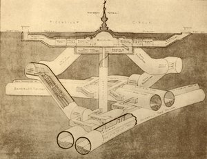 Az új Piccadilly Circus metróállomás, 1930. alkotó: Unbekannt