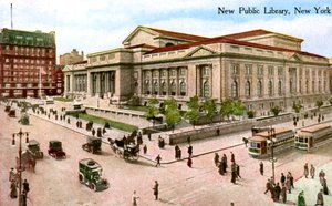 The New Public Library, New York, USA, 1910 alkotó: Unbekannt