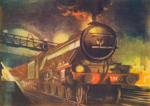 The Night Scotsman, L.N.E.R., elhagyja a Kings Crosst, 1940 alkotó: Unbekannt