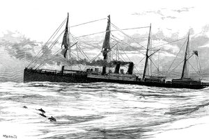 Az Orient Steam Navigation Company Orient gőzhajója, c1880 alkotó: Unbekannt