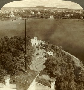 Az Oscarshal királyi kertek és Christiania, a kastélyból, Norvégiából, 1905. alkotó: Unbekannt