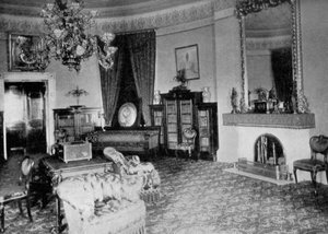 Az ovális nappali a Fehér Házban, Washington DC, USA, 1908 alkotó: Unbekannt