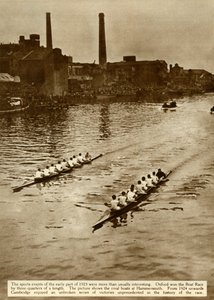 Oxford és Cambridge Boat Race, London, 1923, 1935. alkotó: Unbekannt