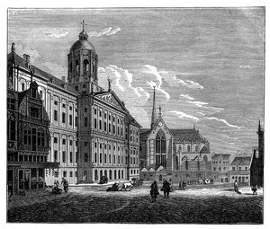 A Palais Royal, Amszterdam, 1890 alkotó: Unbekannt