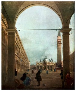 A Piazza, Velence, c1756, 1956 alkotó: Unbekannt