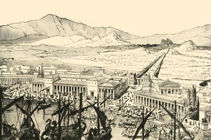 A Pireusz hosszú falakkal, felújítva, 1890. alkotó: Unbekannt