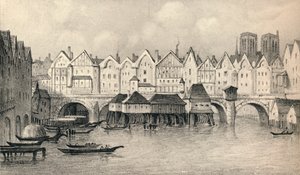 A Pont Notre-Dame 1560-ban, 1915-ben. alkotó: Unbekannt
