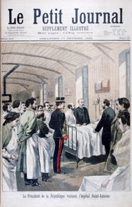 Felix Faure köztársasági elnök látogatása a Saint-Antoine Kórházban, Párizsban, 1895-ben alkotó: Unbekannt