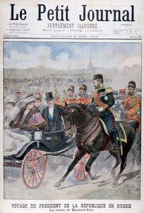 A Francia Köztársaság elnöke csapatok felülvizsgálatakor, Krasznoje Selo, Oroszország, 1902 alkotó: Unbekannt