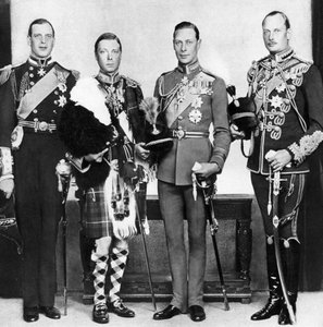 A walesi herceg testvéreivel, 1930-as évek alkotó: Unbekannt