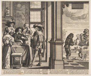 A tékozló fiú elhagyja otthonát, kb. 1636. alkotó: Unbekannt