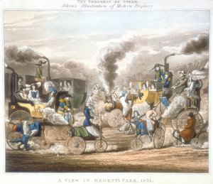 A Steam fejlődése. Kilátás a Regents Parkban, 1831, 1828 alkotó: Unbekannt