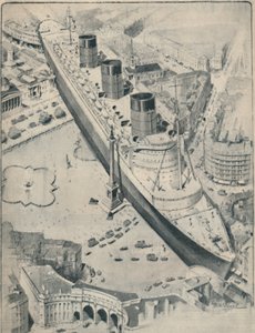 Mária királynő a Trafalgar Square-hez viszonyítva, London, 1936 alkotó: Unbekannt