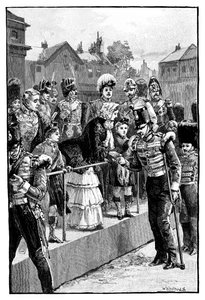 A krími érmet osztogató királynő, Horseguards Parade, London, 1850-es évek, 1888 alkotó: Unbekannt