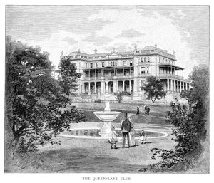 A Queensland Club, Ausztrália, 1886 alkotó: Unbekannt