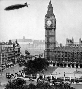 Az R101 áthaladt az alsóház felett, 1929. október 14., 1936. alkotó: Unbekannt