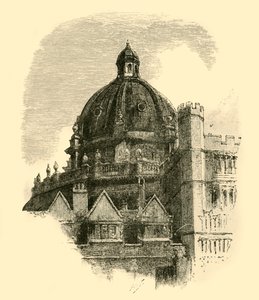 A Radcliffe-könyvtár, a Brasenose négyszögéből, 1898. alkotó: Unbekannt