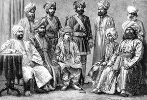Bahawalpur Raja és udvara, 1895 alkotó: Unbekannt