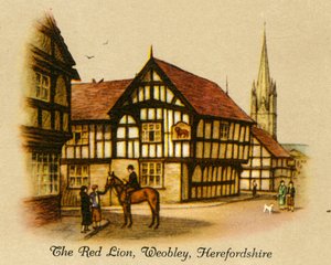 A vörös oroszlán, Weobley, Herefordshire, 1936. alkotó: Unbekannt