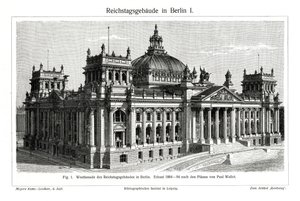 A Reichstag, Berlin, Németország, 19. század vége alkotó: Unbekannt