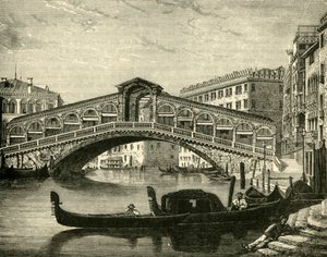 A Rialto, Velence, 1890. alkotó: Unbekannt