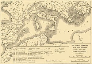 A római uradalmak a Kr. e. második században a főbeszerzések dátumaival, 1890. alkotó: Unbekannt