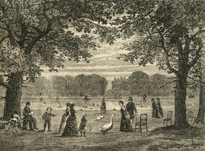 The Round Pond, Kensington Gardens, 1876. alkotó: Unbekannt