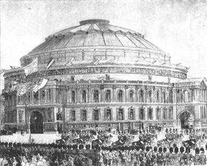 A Royal Albert Hall, 1871: Viktória királynő megnyitotta 1901. március 29-én. alkotó: Unbekannt
