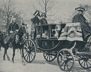 A királyi pár visszatér az apátságból, 1923, 1937. alkotó: Unbekannt