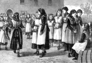 Királyi szabadkőműves lányiskola, St Johns Hill, Battersea Rise, London, 1875 alkotó: Unbekannt