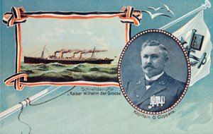 Az SS Kaiser Wilhelm der Grosse és Otto Cuppers kapitány, c1905. alkotó: Unbekannt