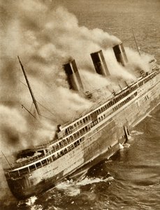 Az SS LAtlantique lángokban áll, 1933, 1935. alkotó: Unbekannt