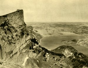 A Schafberg és a Mondsee, Felső-Ausztria, 1935. alkotó: Unbekannt