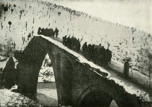 A szerb hadsereg vezérkara visszavonulásukról Albánián keresztül, 1919. alkotó: Unbekannt