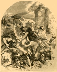 Sweyn király nővére, akit a dánok általános mészárlásában gyilkoltak meg a szászok 1002-ben, 1890 körül. alkotó: Unbekannt