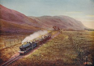 A világ legkisebb utasszállító vasútja. A cumberlandi Eskdale-ben, 1926-ban alkotó: Unbekannt