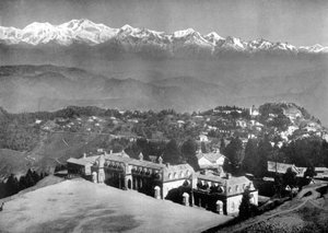 The Snow Range és Darjeeling felülről St Pauls School, Nyugat-Bengál, India, 1910 alkotó: Unbekannt