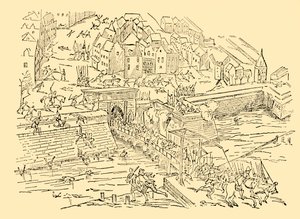 A spanyolok elfoglalják Antwerpent a hollandokkal vívott hosszú harcban, 1576, 1930 körül. alkotó: Unbekannt
