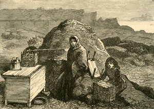Írország: Egy kilakoltatott család Errismore közelében, 1880. alkotó: Unbekannt