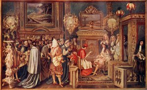 XIV. Lajos napkirály, Franciaország, ragyogó udvarával, 1664, 1930. alkotó: Unbekannt