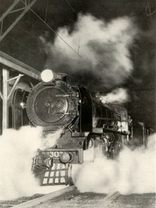 A Sydney Limited 18:00-kor indul a melbourne-i Spencer Street állomásról, 1935-36. alkotó: Unbekannt